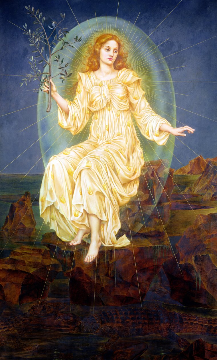 Lux in Tenebris, 1895 von Evelyn De Morgan