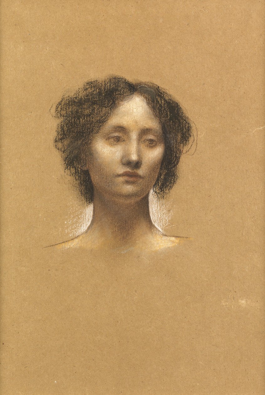 Kopf eines Mädchens von Evelyn De Morgan