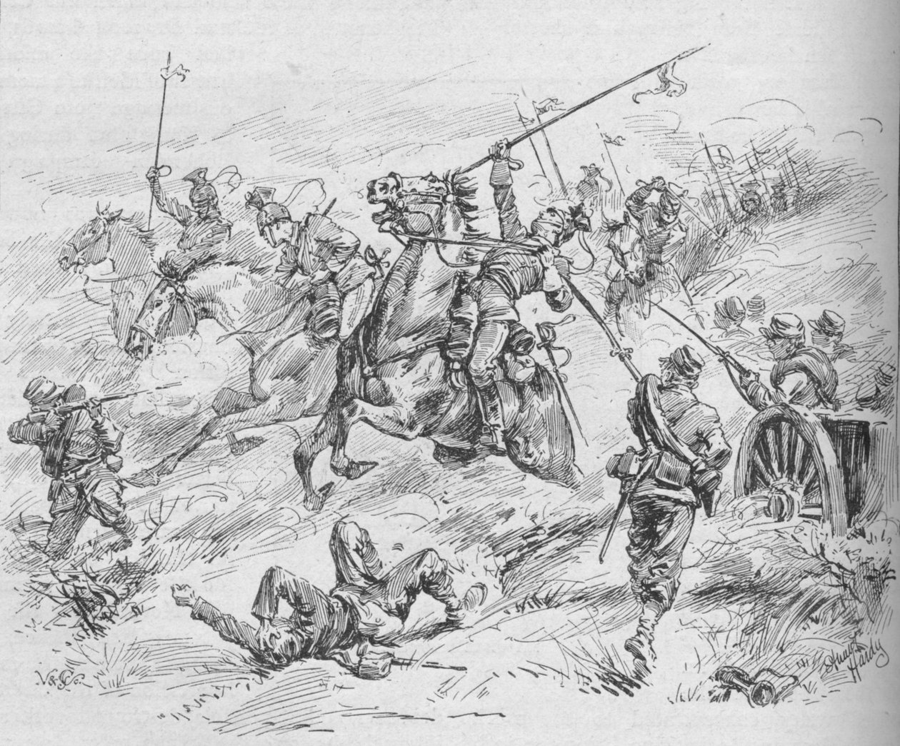 Angriff der 16. Ulanen, 1902 von Evelyn Stuart Hardy