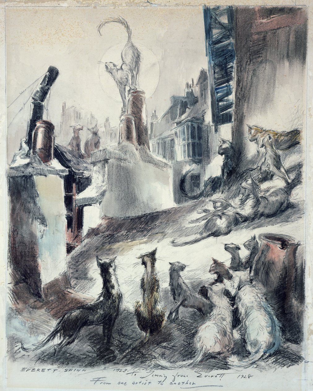 Gassenkatzen von Everett Shinn