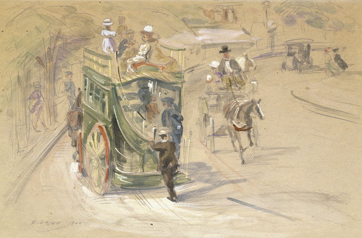 Im Central Park von Everett Shinn