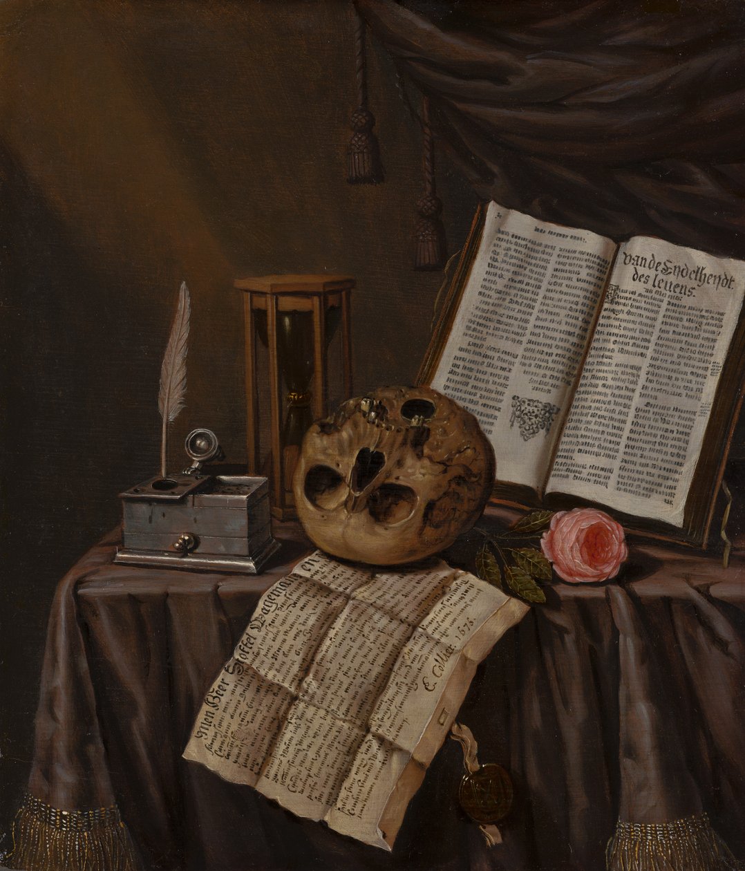 Vanitas-Stillleben von Evert Collier