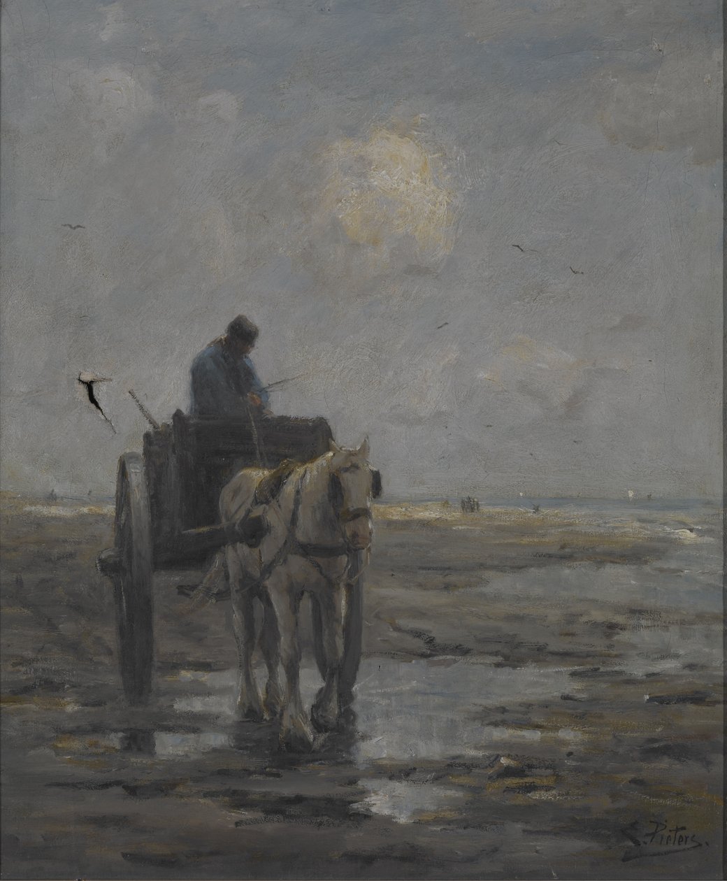 Pferd und Wagen von Evert Pieters