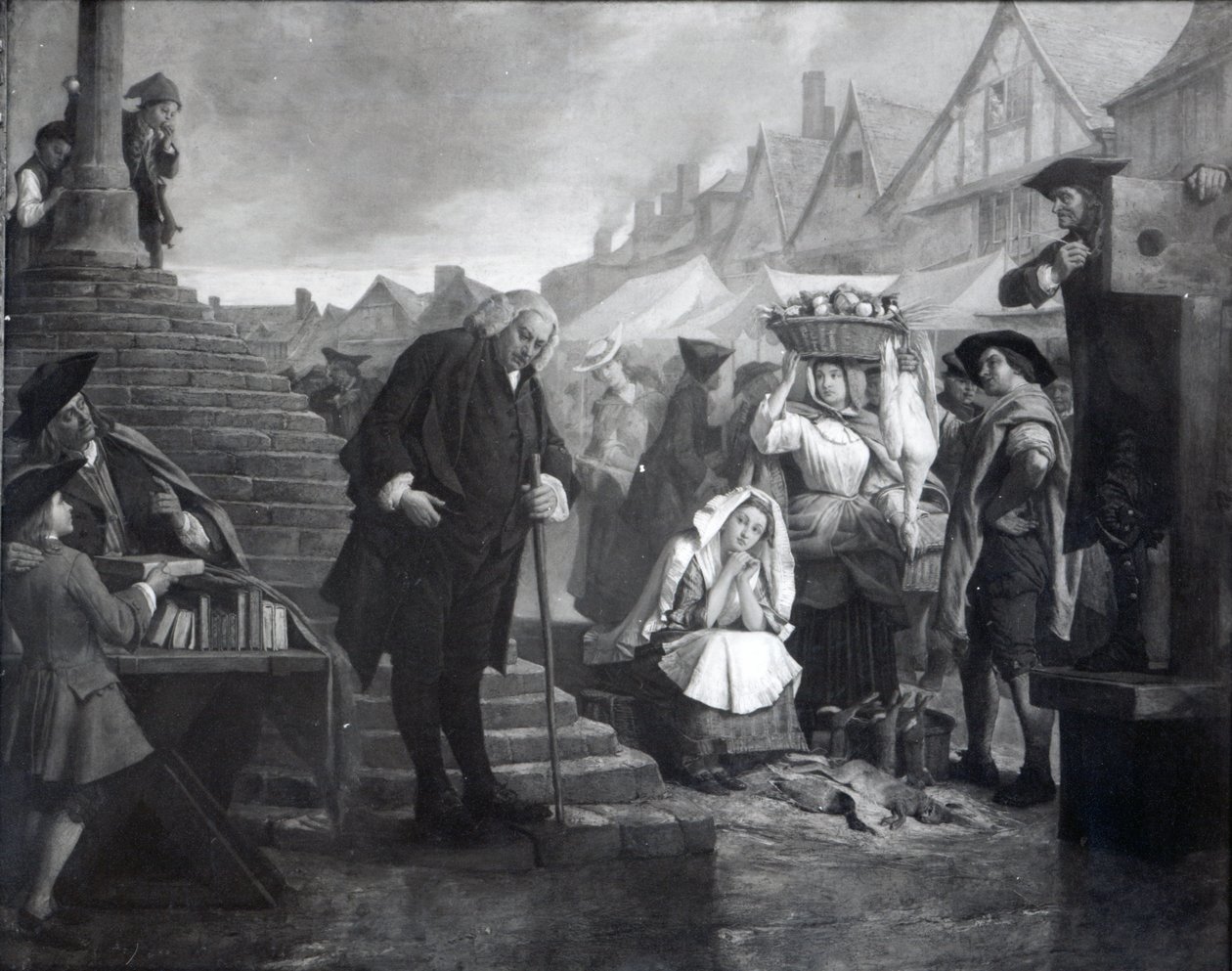 Dr. Johnson tut Buße auf dem Marktplatz von Uttoxeter, 1869 von Eyre Crowe
