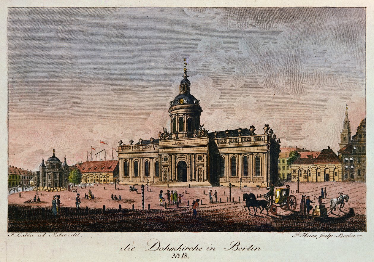 Der Dom, Berlin (Farbradierung) von F.A. Calau