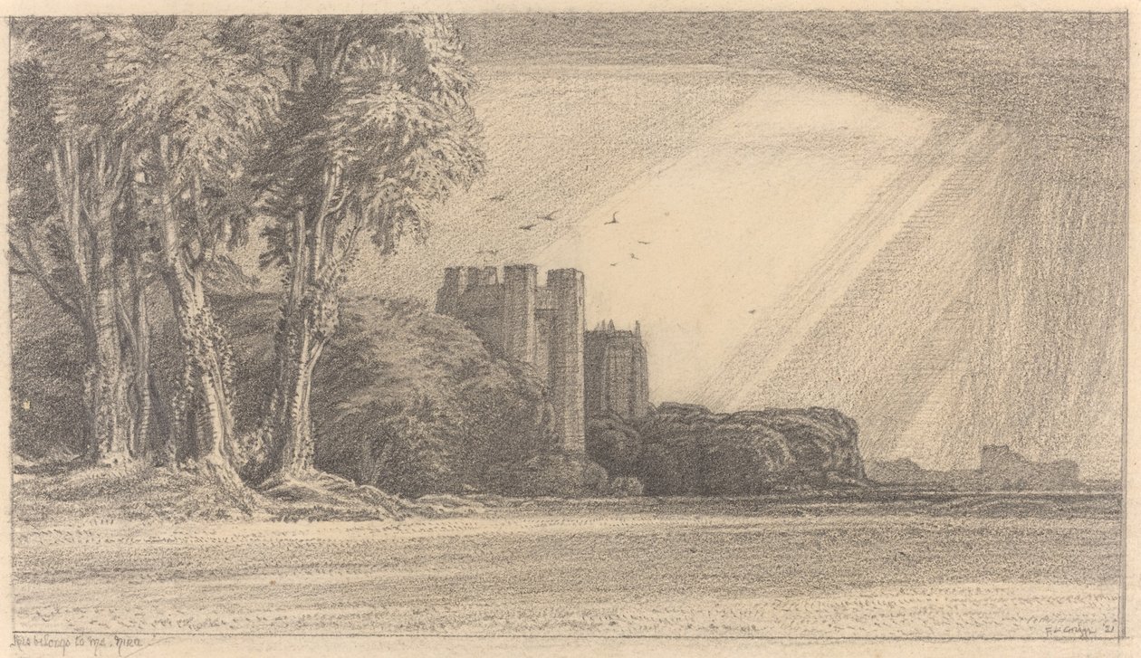 Landschaft mit Schloss von F.L. Griggs
