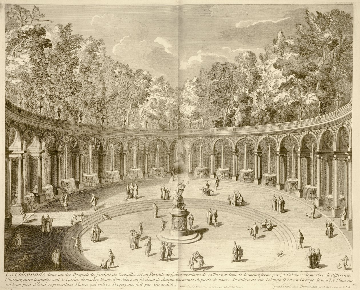 La Colonnade, Versailles, ca. 1715 von F. (after) Delamonce
