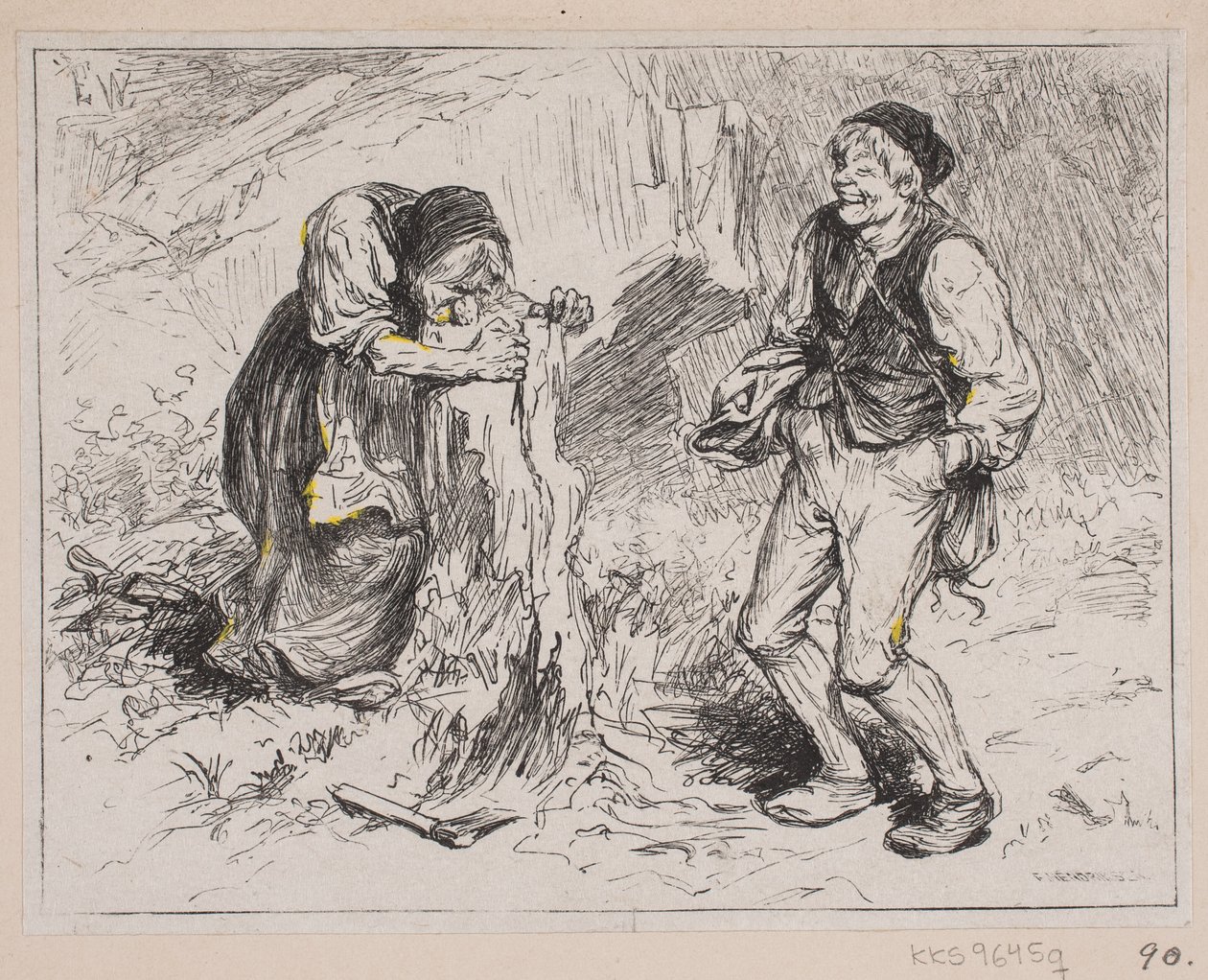 Illustration zu "Gjæte Kongens Harer" von F. Hendriksen