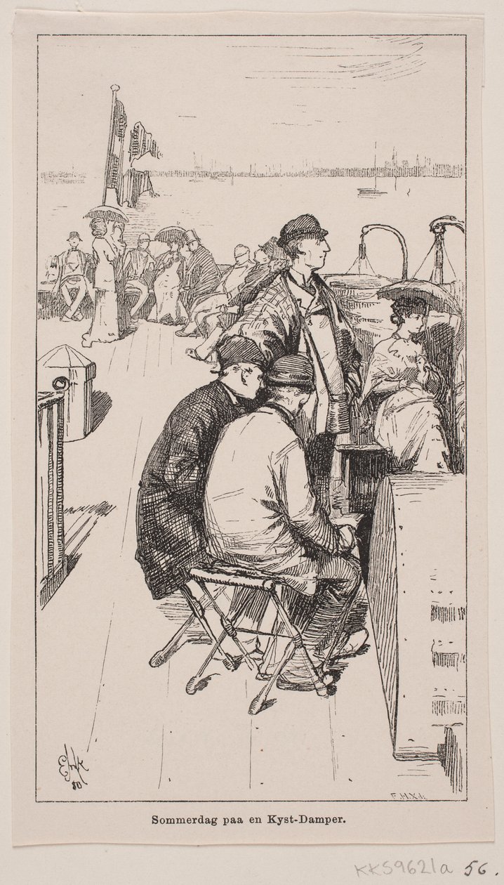 Sommertag auf einem Küstendampfer von F. Hendriksen