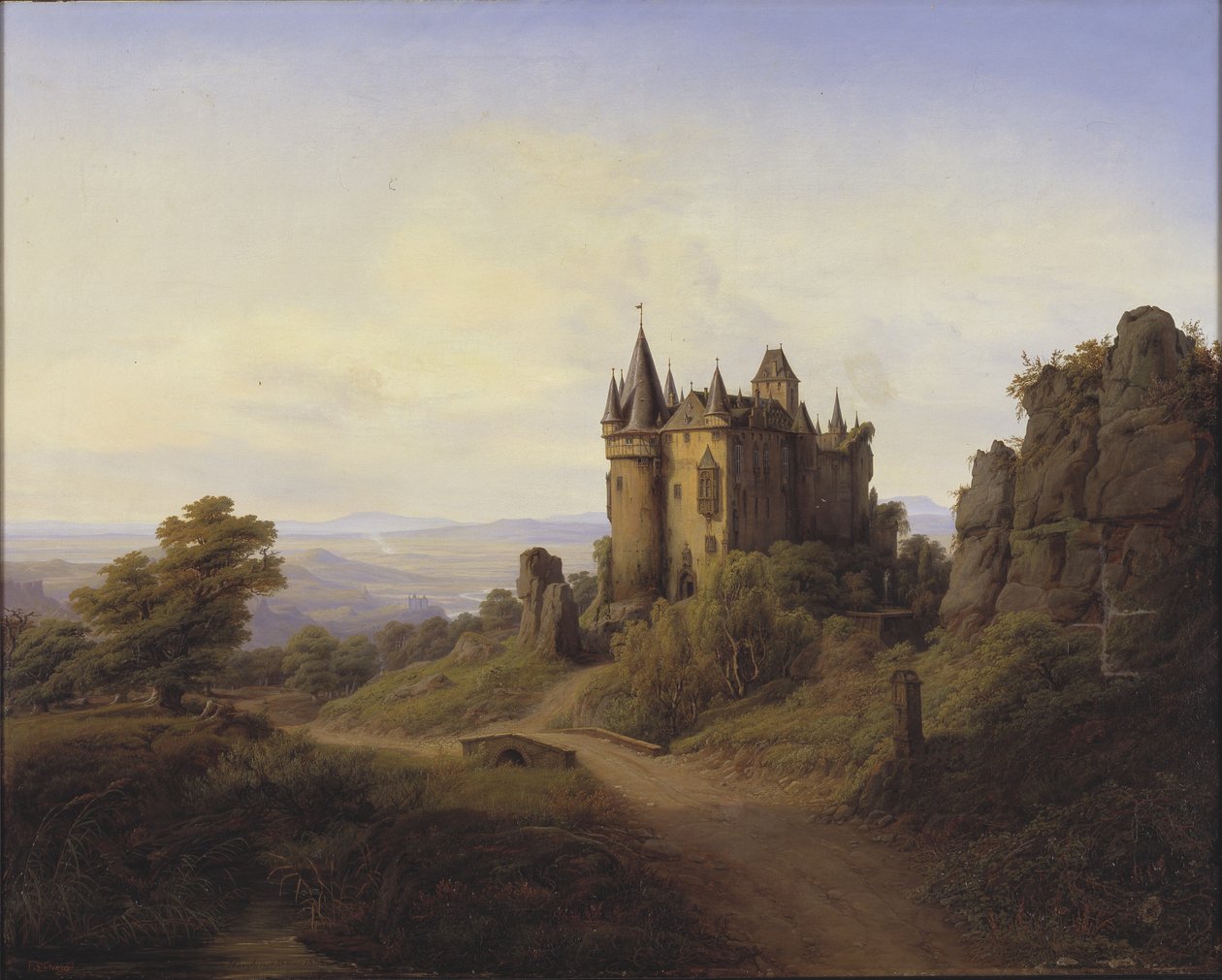 Schloss Bürresheim am Eifelfluss von F. Sødring
