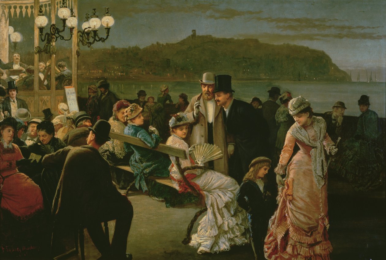 Scarborough: Spa bei Nacht, ca. 1879 von F. Sydney Mauchamp