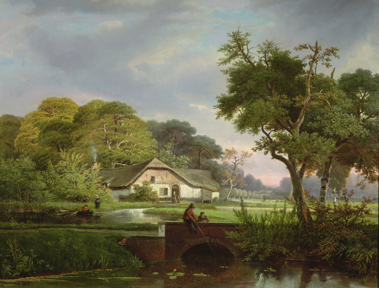 Flusslandschaft von F. and Meyer Courtens