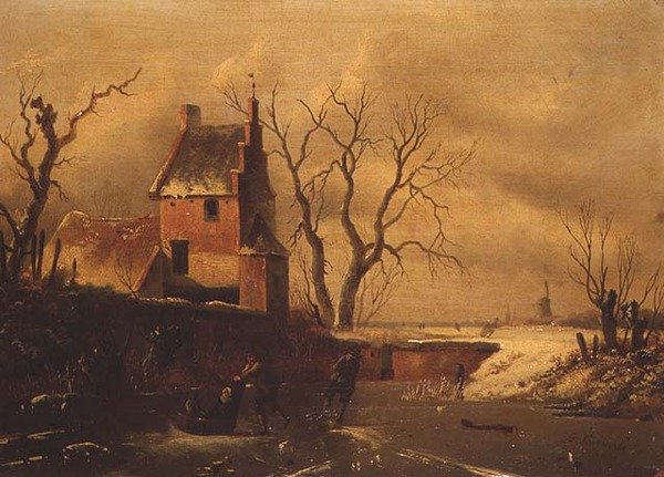 Winterlandschaft von F. van Herte