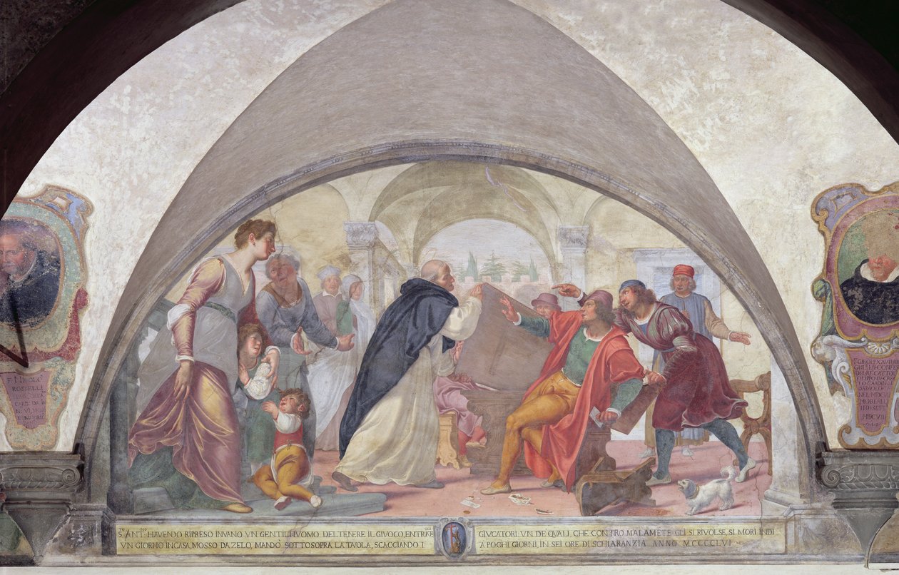 St. Antonius vertreibt die Spieler von Fabrizio Boschi