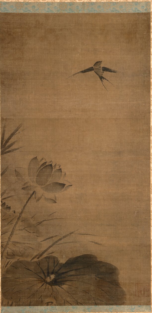Schwalbe und Lotus, Mitte 1200er Jahre von Fachang Muqi