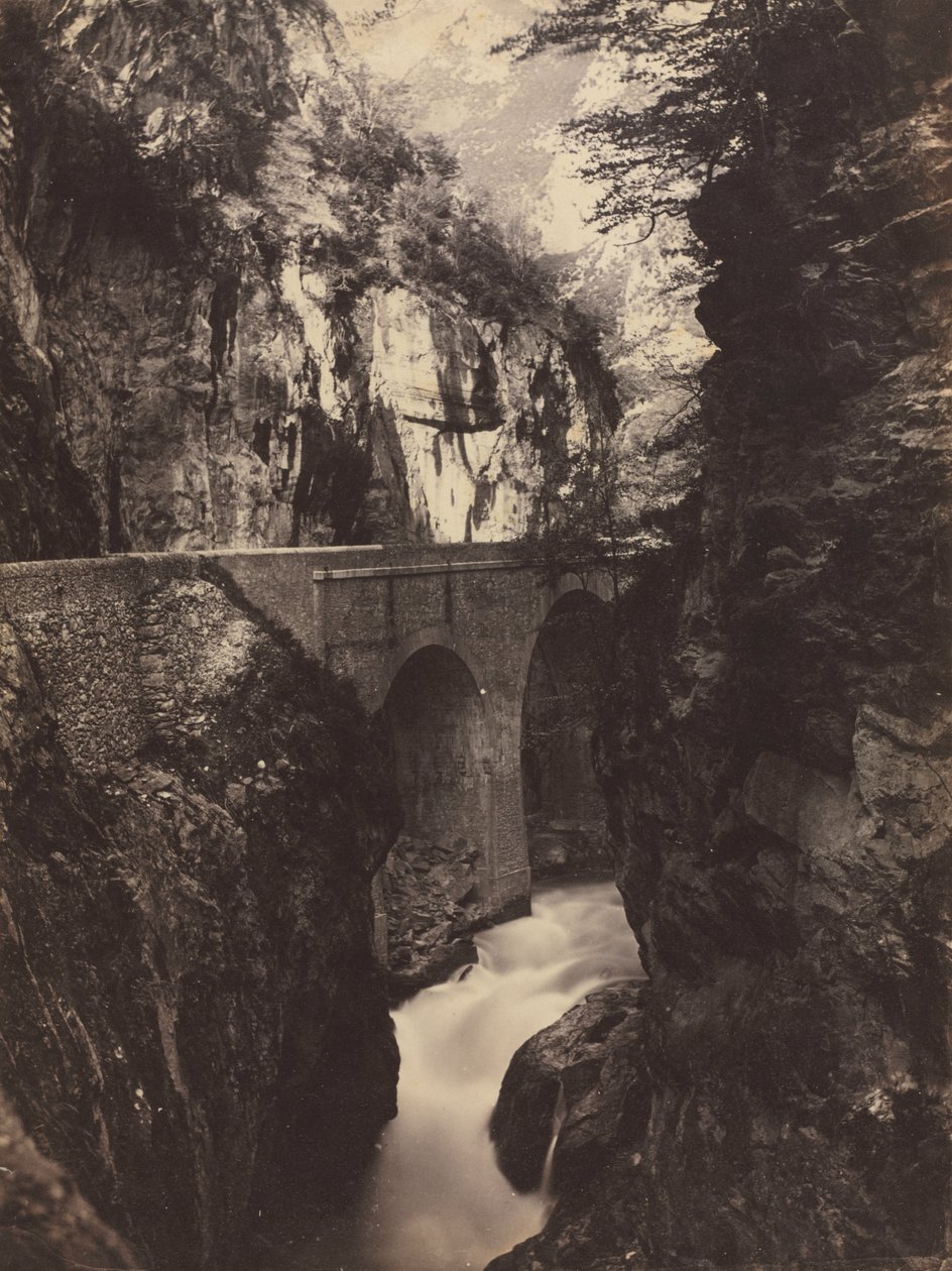 Straße nach Eaux-Chaudes, Pyrenäen (recto) von Farnham Maxwell Lyte