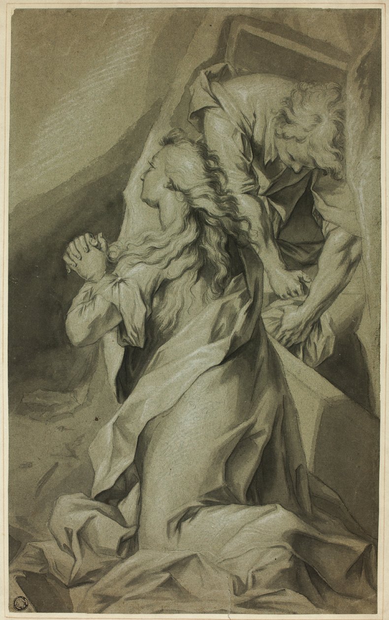 Kniende Magdalena und Grabwächter von Federico Barocci