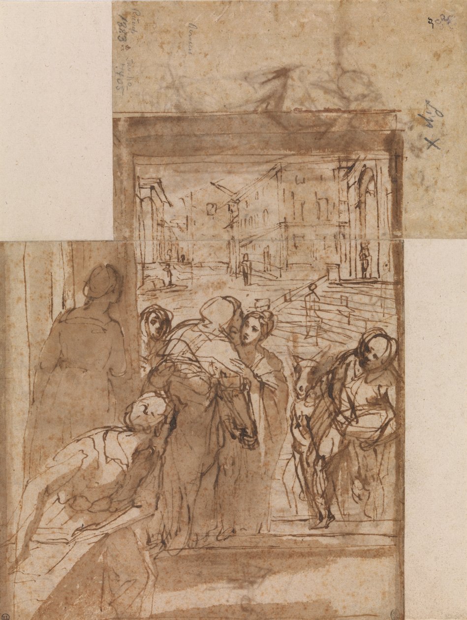 Kompositionsstudie zur Heimsuchung von Federico Barocci