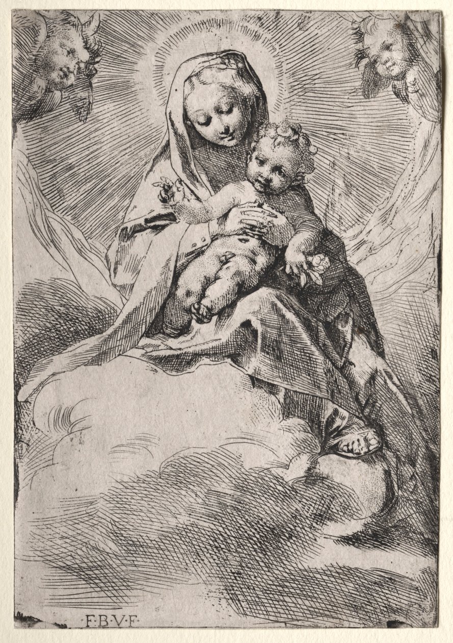 Madonna in den Wolken, um 1581 von Federico Barocci