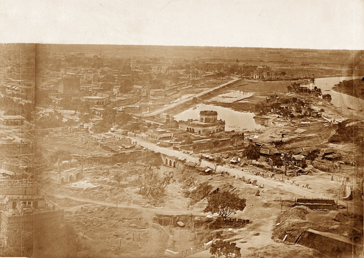 Panorama von MachiBoran, Lucknow von Felice Beato