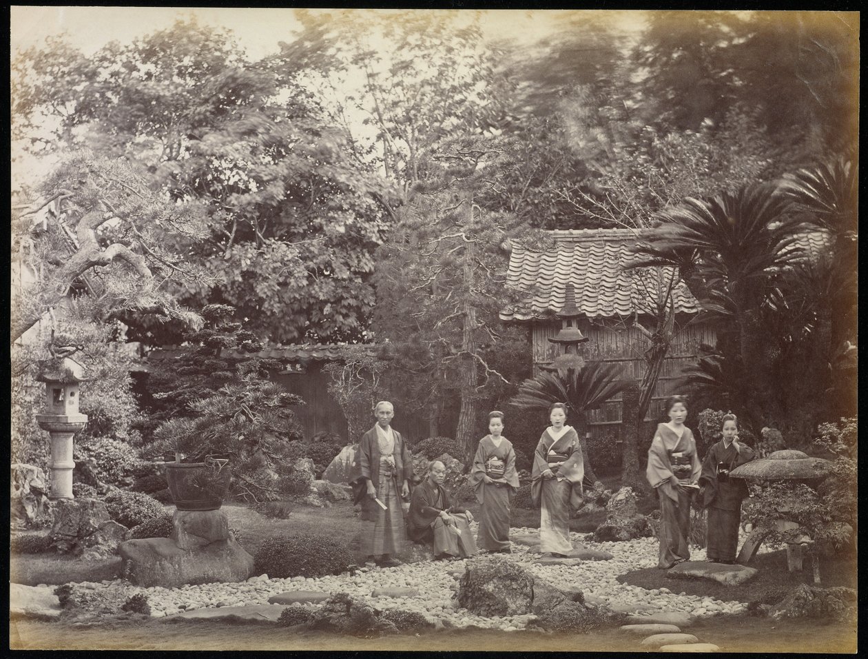 Ein Japanischer Garten in Harra von Felice Beato