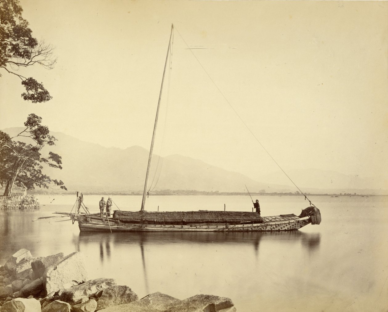 Boot auf dem Biwa-See von Felice Beato