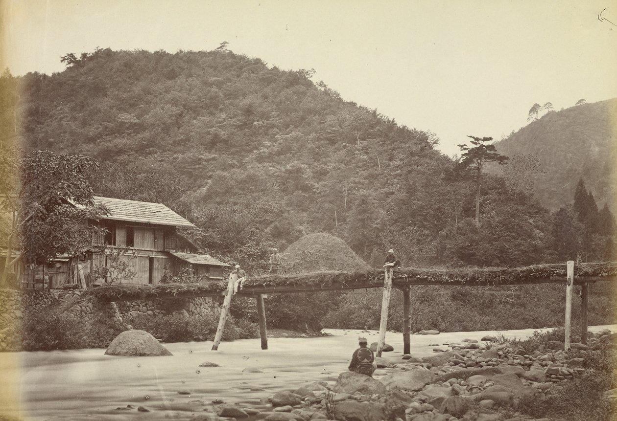 Brücke bei Mayonashi von Felice Beato