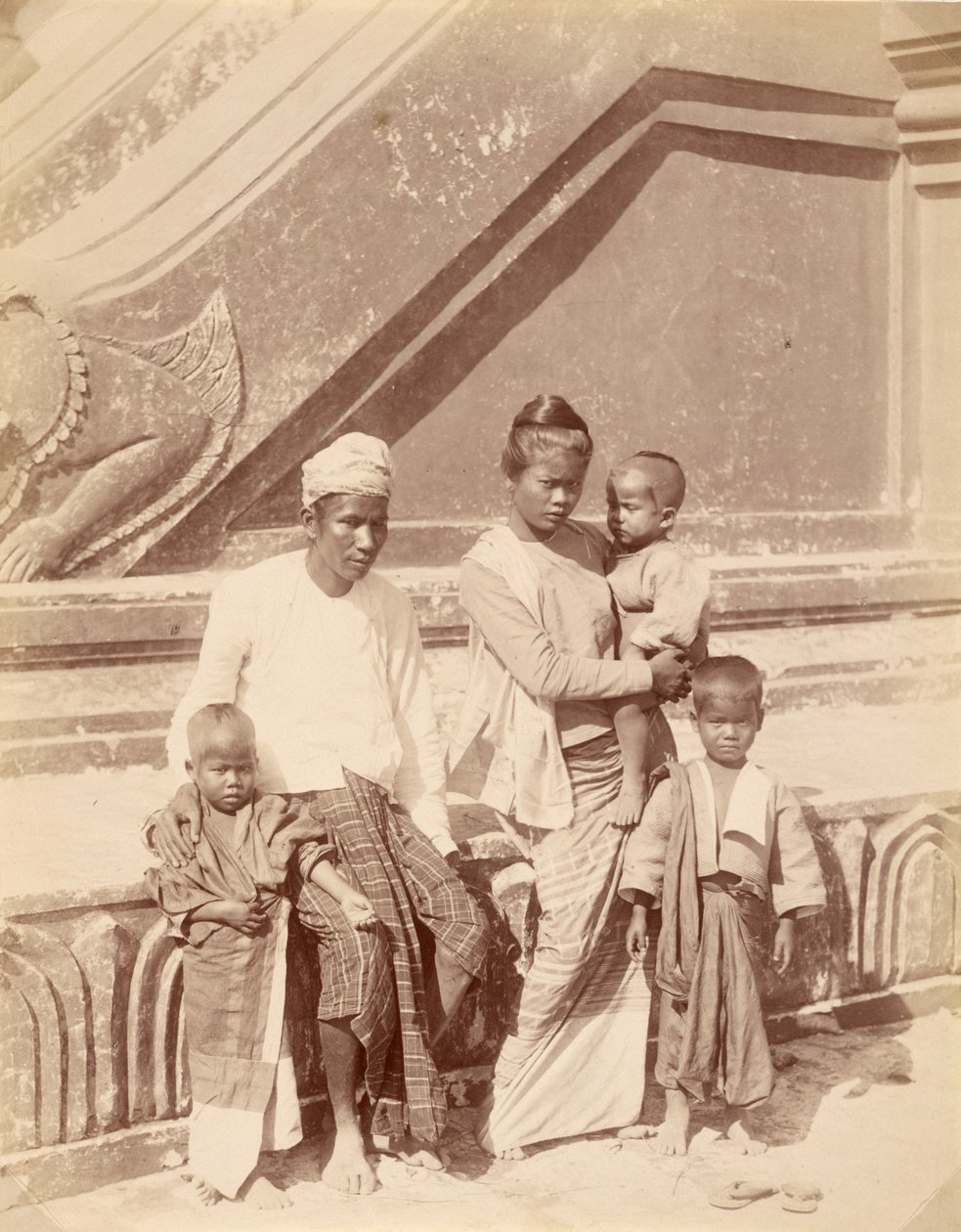 Burmesische Familie von Felice Beato