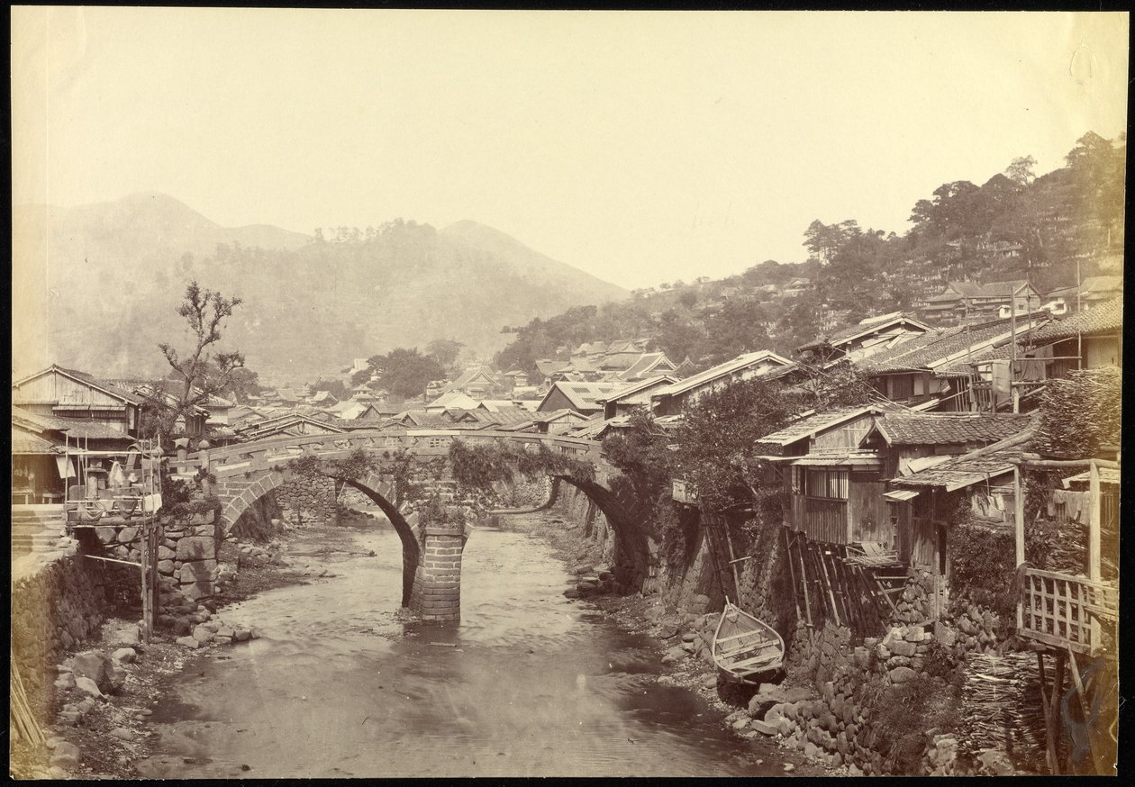 Steinbrücke in Nagasaki von Felice Beato