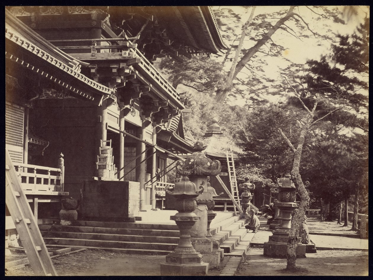Der Tempel von Hatchiman, Kamakura von Felice Beato