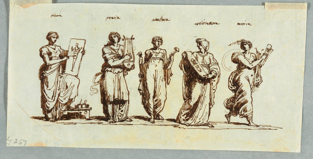 Allegorische Figuren der Künste von Felice Giani