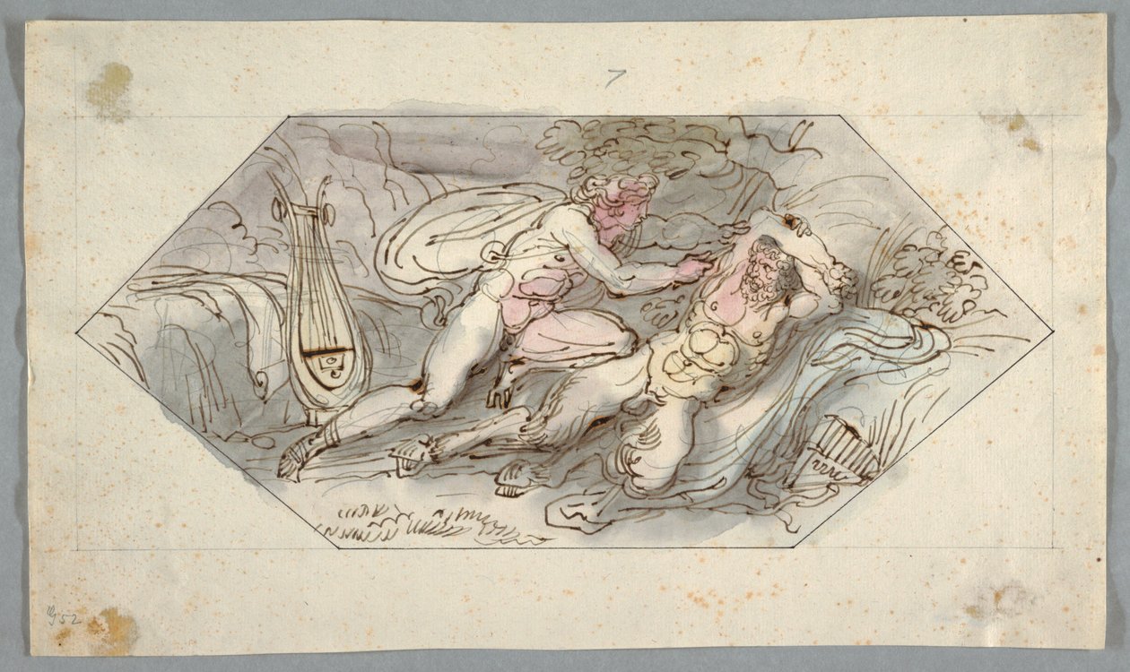 Apollo häutet Marsyas von Felice Giani