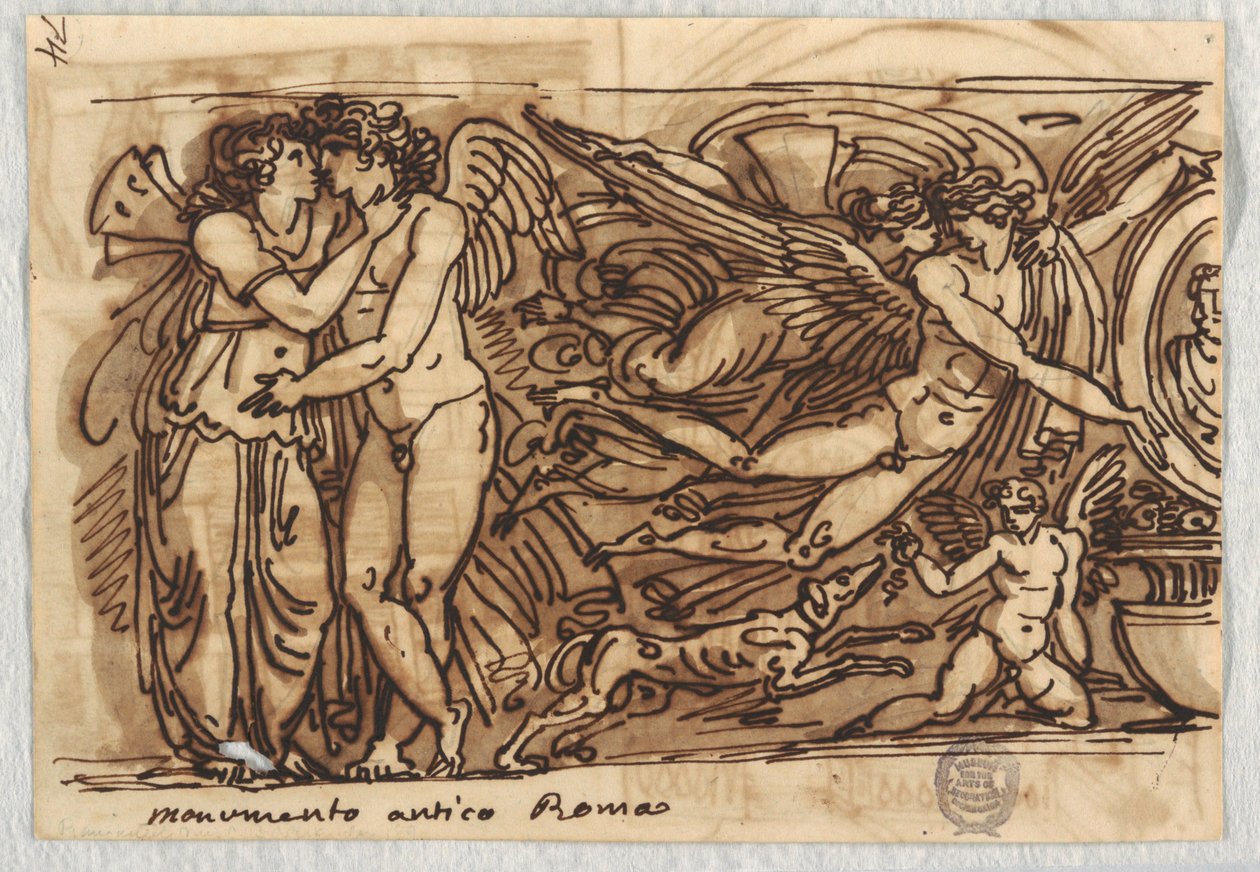 Fries mit Psyche und Amor von Felice Giani