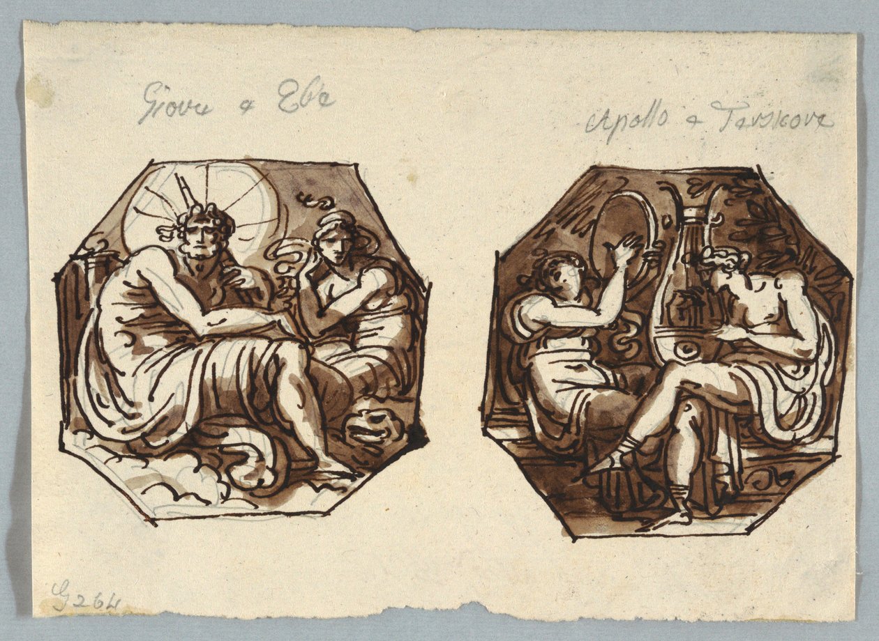 Jupiter und Hebe, Apollo und Terpsichore von Felice Giani