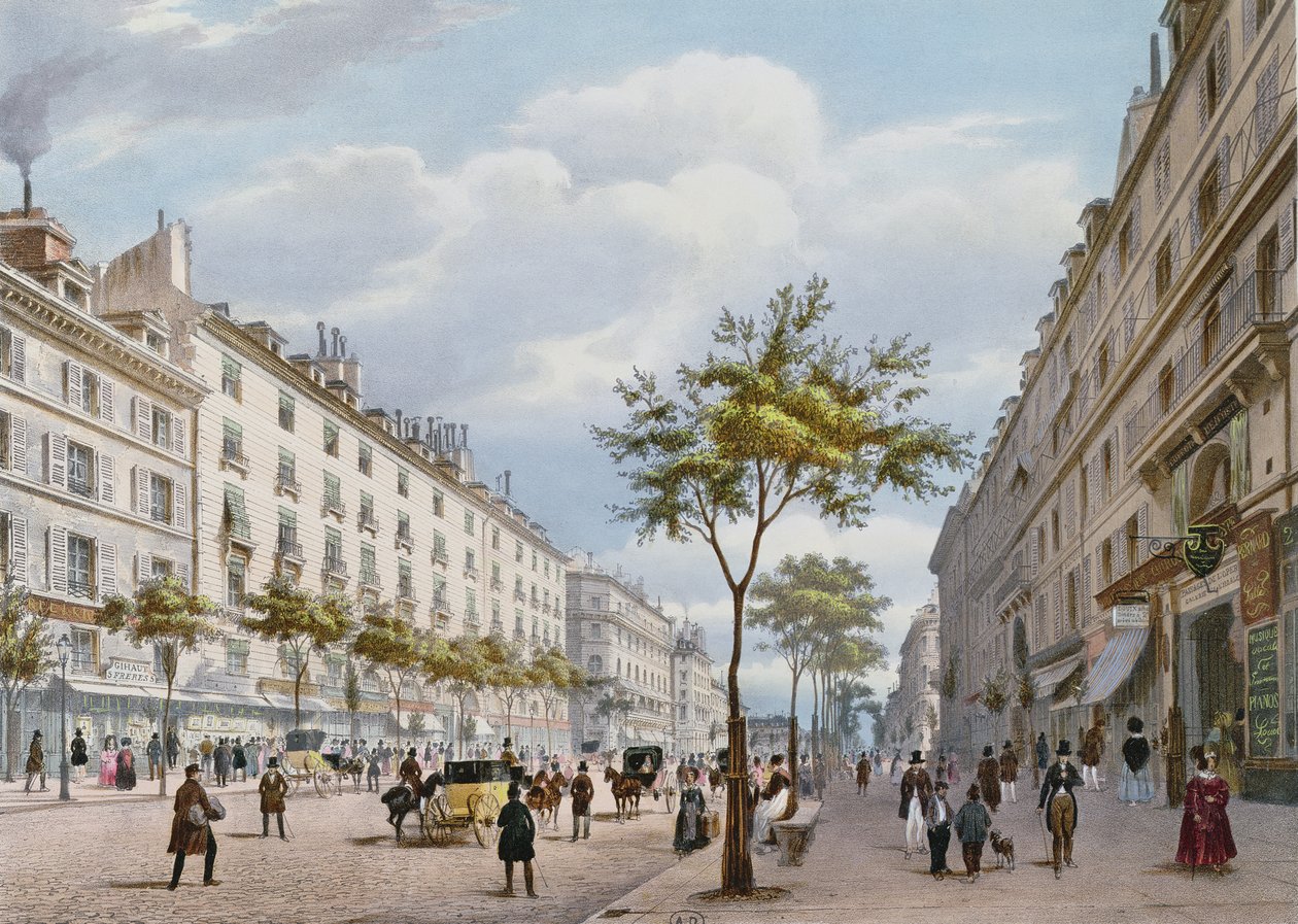 Der Boulevard des Italiens, c.1840 von Felix Benoist