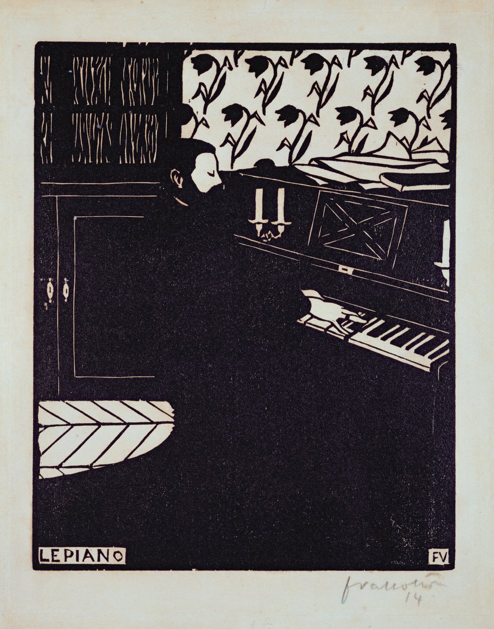 Das Klavier, 1914 von Felix Edouard Vallotton