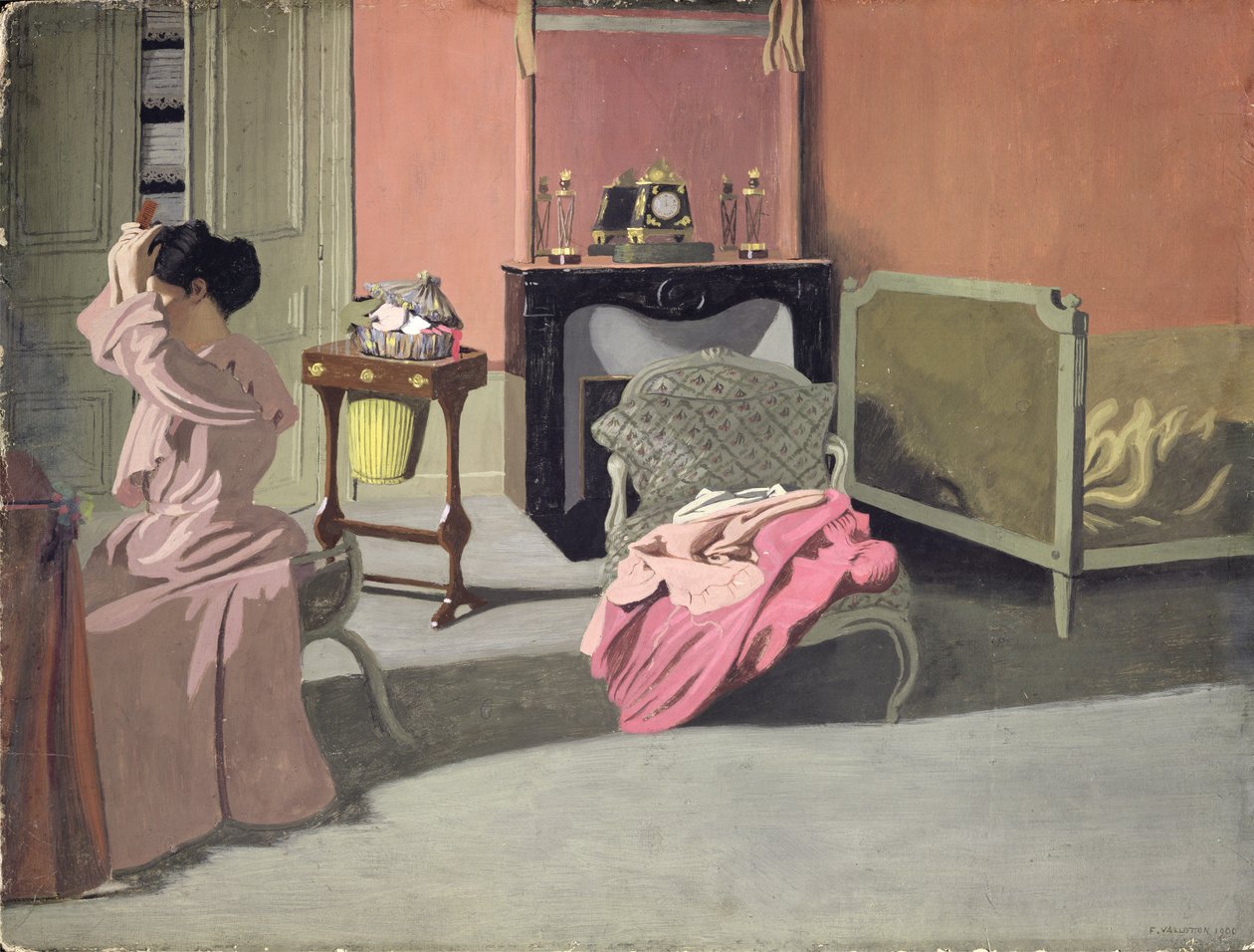 Frau beim Frisieren, 1900 von Felix Edouard Vallotton