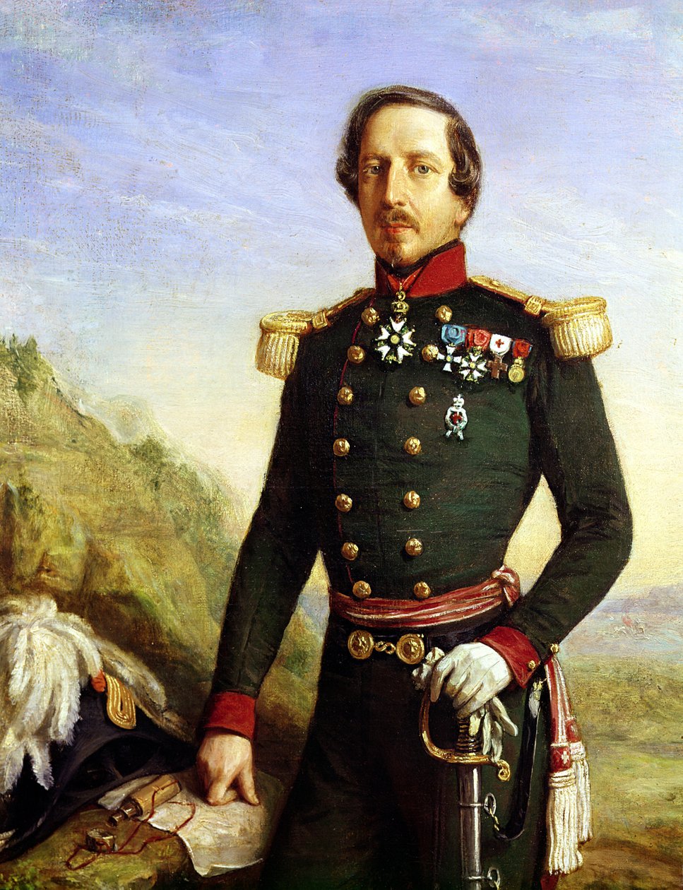 Porträt von Napoleon III. (1808-73) 1852 (Detail) von Felix Francois Barthelemy Genaille