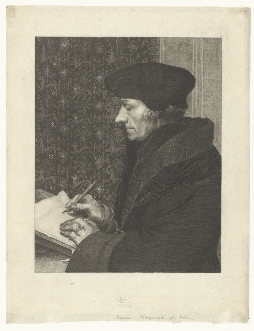 Porträt von Desiderius Erasmus von Felix Bracquemond