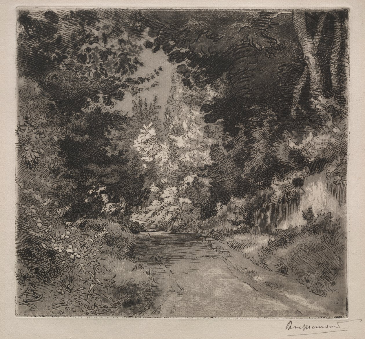 Straße nach Sèvres von Felix Bracquemond