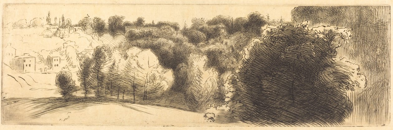 Der Weg nach Bellevue von Felix Bracquemond