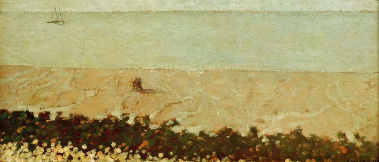 Der Strand von Villerville von Felix Edouard Vallotton