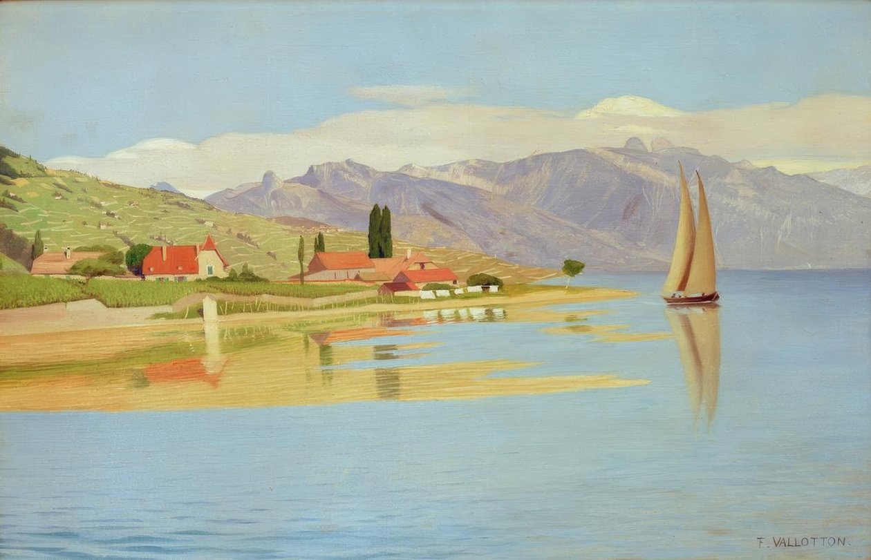 Der Hafen von Pully von Felix Edouard Vallotton
