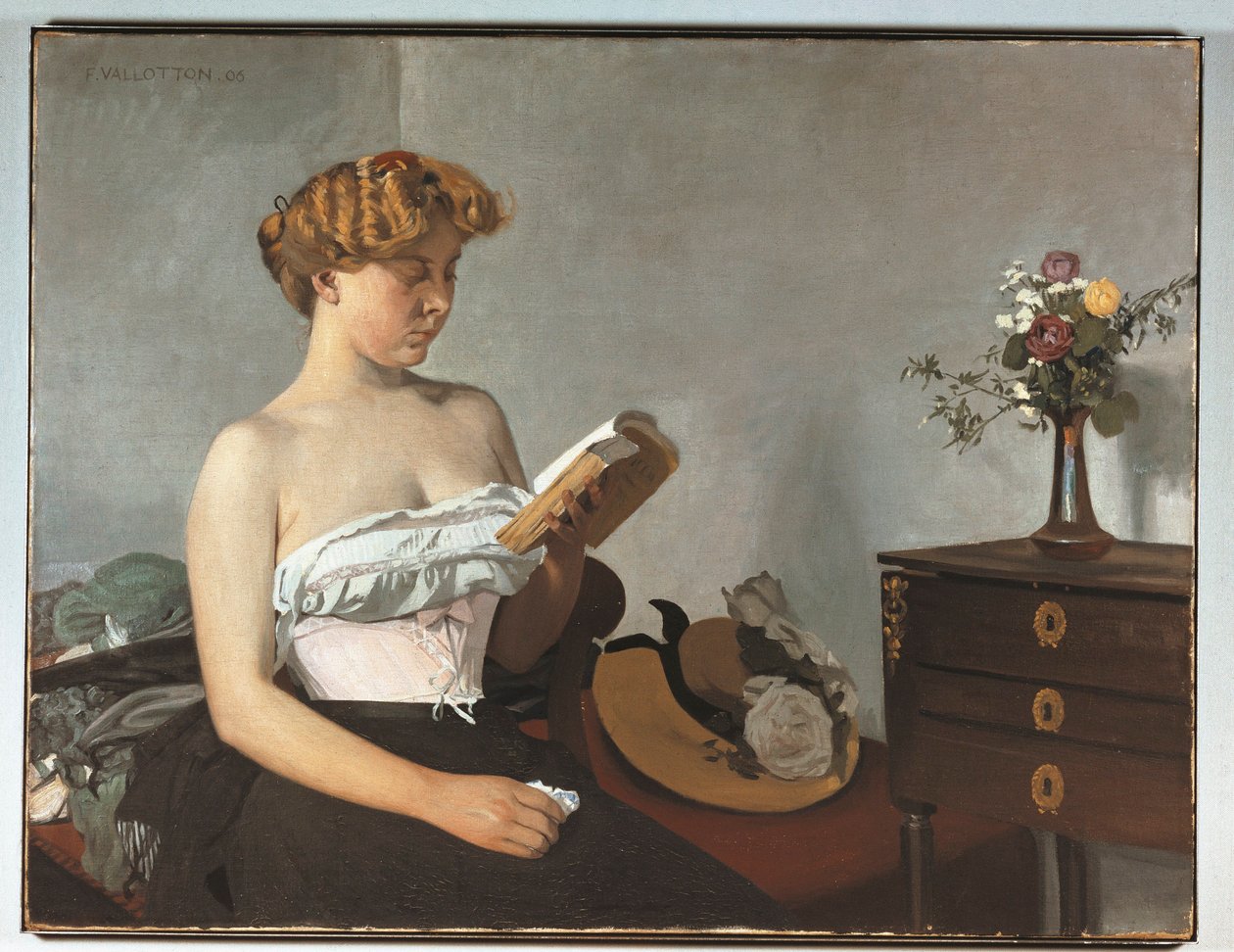 Lesende Frau von Felix Edouard Vallotton