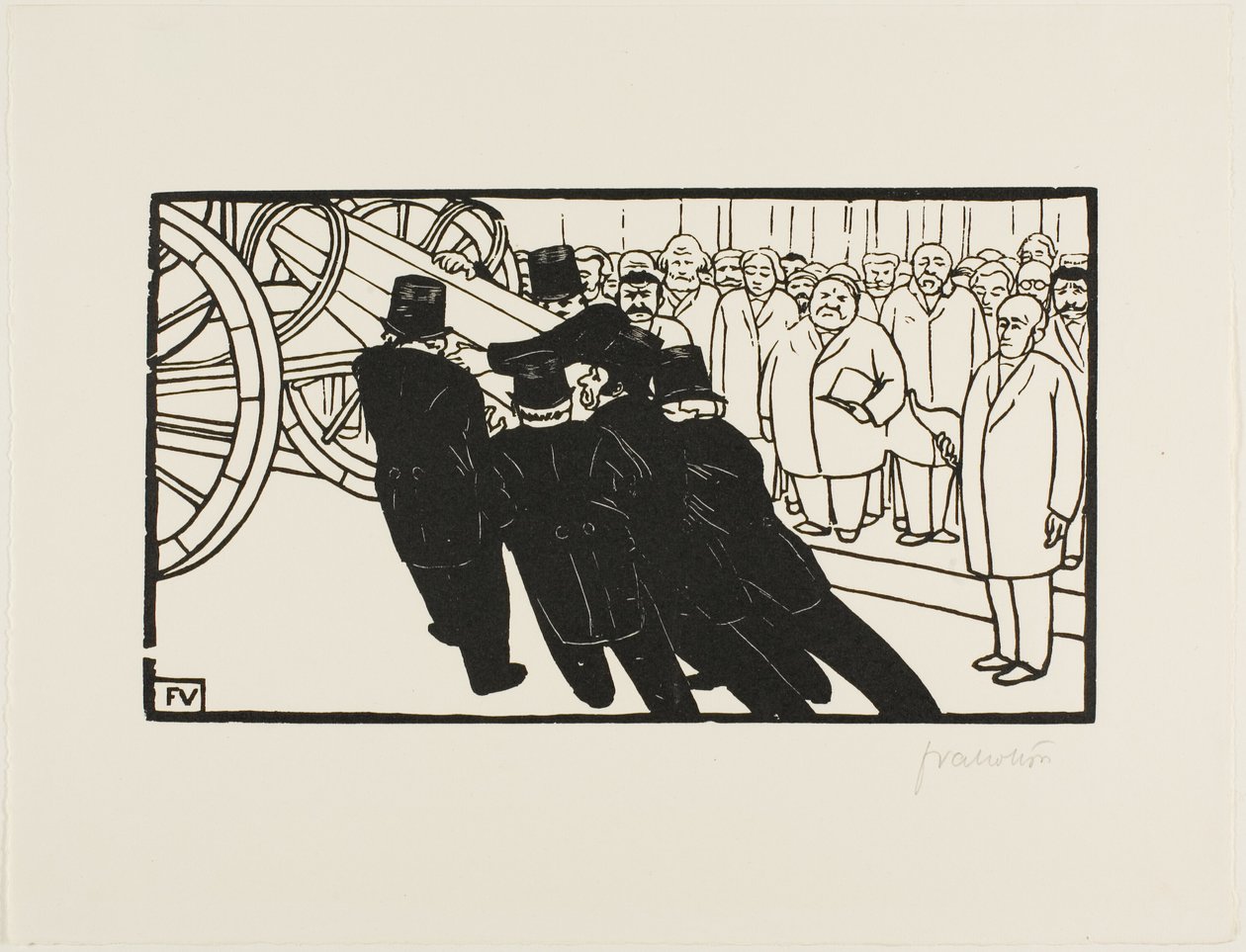 Die Sargträger von Felix Edouard Vallotton