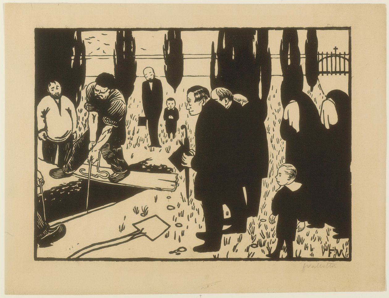 Das Begräbnis von Felix Edouard Vallotton
