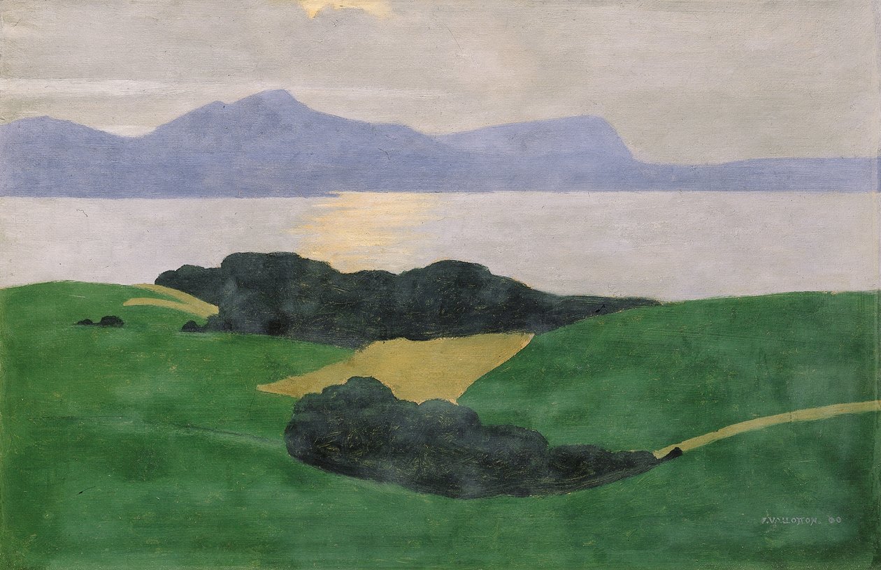 Der Saleve und der See von Felix Edouard Vallotton