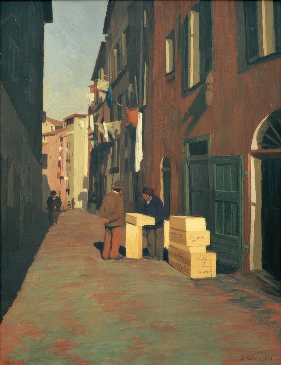 Alte Straße von Nizza von Felix Edouard Vallotton