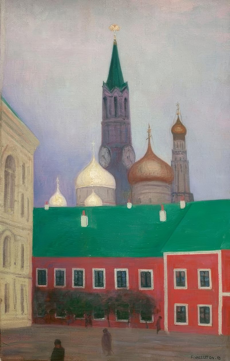 Abendansicht des Kremls von Felix Edouard Vallotton