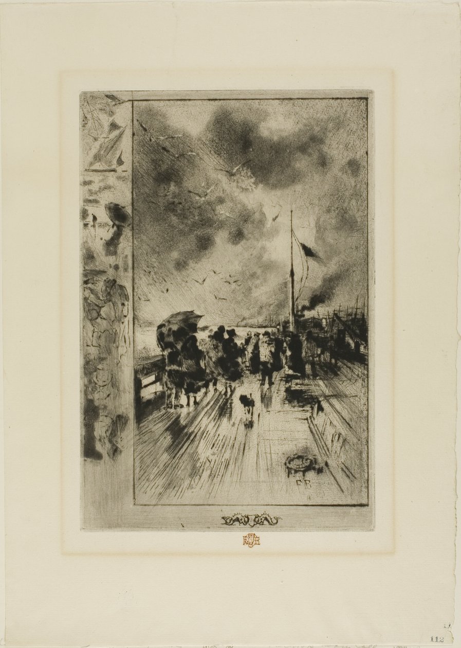 Ein Steg in England von Felix Hilaire Buhot